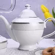 Serwis obiadowo - herbaciany na 12 osób (82el) Bogucice - Martha Platin Classic 975