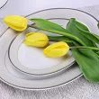 Serwis obiadowo - herbaciany na 12 osób (82el) Bogucice - Martha Platin Classic 975