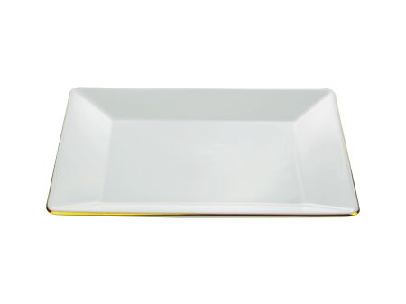 Talerz deserowy 21,5 x 21,5 cm Lubiana - Classic White Gold