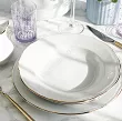 Serwis obiadowo - kawowy na 12 osób (81 el.) Bogucice - Gino White Gold 1273