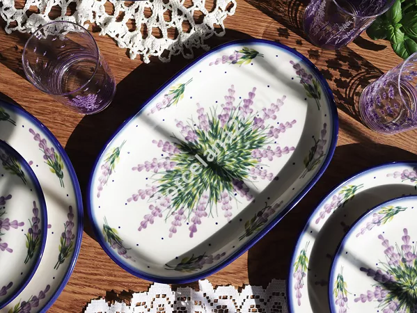 Półmisek owalny 28 cm Bolesławiec - Lawendowy Zakątek Półmisek owalny 28 cm Bolesławiec - Lawendowy Zakątek