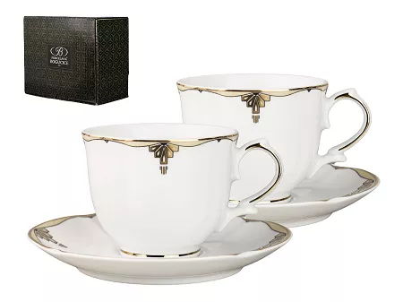 Komplet filiżanek ze spodkami 0,20 L / 15 cm (2szt.) Bogucice - Clara 1155