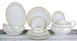 Serwis obiadowy na 12 osób (43el) Bogucice - Agawa Gold 677