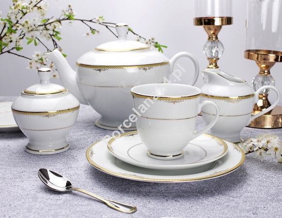 Garnitur do herbaty na 12 osób (39el) Bogucice - Luxor Gold 1089 Garnitur do herbaty na 12 osób (39el) Bogucice - Luxor Gold 1089