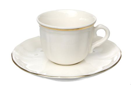 Filiżanka ze spodkiem 0,1 L / 13 cm Karolina - Castel 23011 - ecru