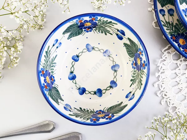 Salaterka 18 cm Bolesławiec - Kwiaty Kuleszy gat. I Salaterka 18 cm Bolesławiec - Kwiaty Kuleszy gat. I