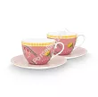 Komplet 2 filiżanek ze spodkiem 0,3 L Pip Studio - La Majorelle Pink 51.LMP.004.135