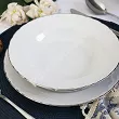 Serwis obiadowy na 12 osób (43 el.) Ćmielów - Rococo 3605 PLATYNOWA LINIA