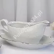Serwis obiadowy na 12 osób (43 el.) Ćmielów - Rococo 3605 PLATYNOWA LINIA