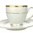 Komplet 2 filiżanek ze spodkiem 0,2 l (4 el.) Bogucice - New Hollis Gold 641F