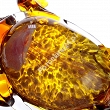 Figurka szklana 28 cm - Żółw z meduzą amber 4S.FIG.44002