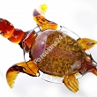 Figurka szklana 28 cm - Żółw z meduzą amber 4S.FIG.44002
