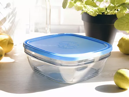 Pojemnik szklany kwadratowy / salaterka 1150 ml Duralex - Freshbox 11.DX.FRK.40102