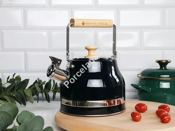 Czajnik ze stali nierdzewnej 2,3l Silesia Emalia - Feliks Czarny 6.CZA.1129 Czajnik ze stali nierdzewnej 2,3l Silesia Emalia - Feliks Czarny 6.CZA.1129