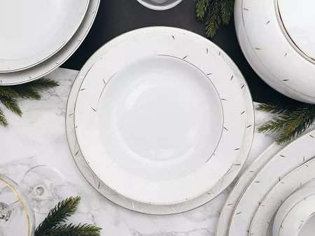 Serwis obiadowy na 6 osób (25el) Chodzież - Yvonne G896 Kropla Złota