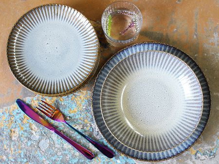 Komplet talerzy dla 1 osoby (3 el.) Lubiana - Stoneware Desert