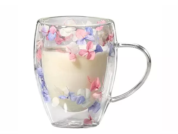 Szklanka termiczna z podwójną ścianką 0,3 L Ecarla - Hortensja Bloom Pastel 20.SZK179 Szklanka termiczna z podwójną ścianką 0,3 L Ecarla - Hortensja Bloom Pastel 20.SZK179