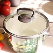 Garnek z pokrywką 1,5 L Emalia Metalac - Golden times 1ME.GT.G16