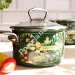 Garnek z pokrywką 1,5 L Emalia Metalac - Golden times 1ME.GT.G16