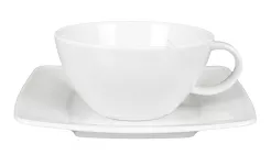 Filiżanka ze spodkiem 0,24 L / 14,5 cm Lubiana - Victoria biała (nr 2700, 2713)