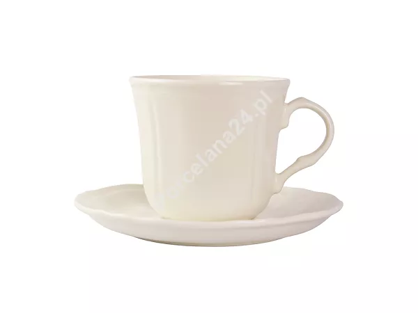 Filiżanka ze spodkiem 0,26 L / 15 cm Bogucice - Gino Cream 1229 ecru Filiżanka ze spodkiem 0,26 L / 15 cm Bogucice - Gino Cream 1229 ecru