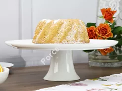 Patera na nóżce 31 cm Bogucice - Lolita White 1184