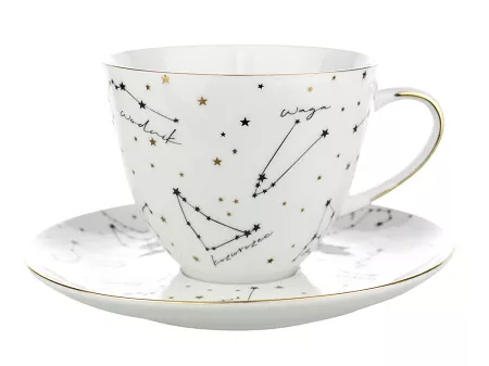 Filiżanka ze spodkiem 0,45 L / 18 cm Bogucice - Zodiak White 1038