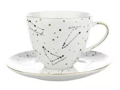Filiżanka ze spodkiem 0,45 L / 18 cm Bogucice - Zodiak White 1038