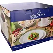 Serwis obiadowo - kawowy na 6 osób (30 el) Lubiana - Boss/Beata/Dorota biały GIFT BOX