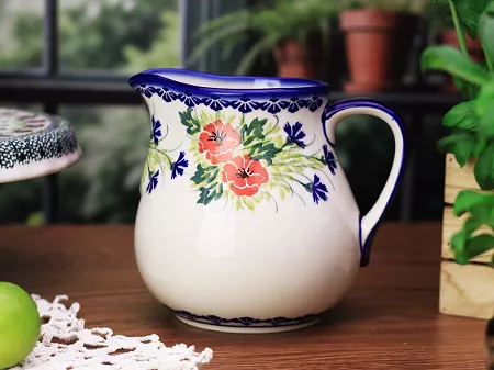 Dzbanek 1,5 L Bolesławiec - Maki Smolińskiej gat.I