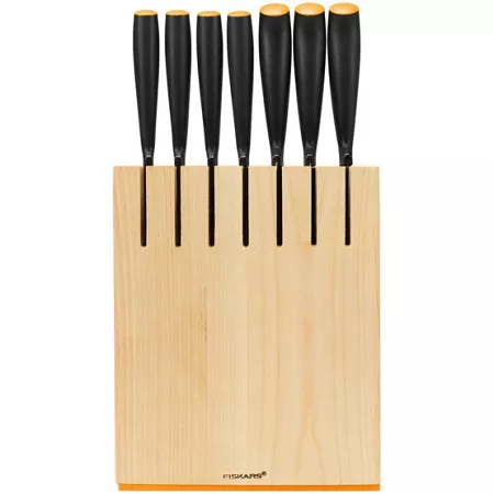 Zestaw 7 noży w drewnianym bloku - Fiskars - Functional Form 1018781 Zestaw 7 noży w drewnianym bloku - Fiskars - Functional Form 1018781