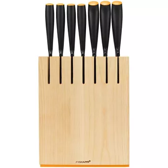 Zestaw 7 noży w drewnianym bloku - Fiskars - Functional Form 1018781
