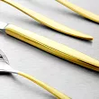 Komplet sztućców 24 cz. na 6 osób Hisar - Mercury Gold (4.0/3.0mm) złocone