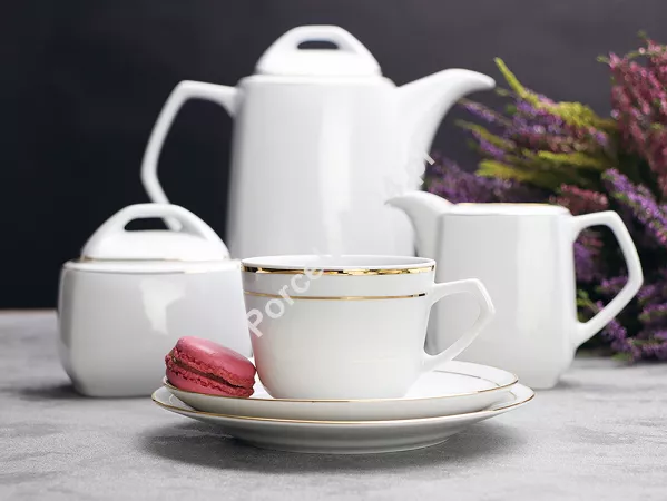 Garnitur do kawy na 6 osób (22 el) Ćmielów - Pułaski 3606 Złota Linia Garnitur do kawy na 6 osób (22 el) Ćmielów - Pułaski 3606 Złota Linia