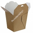 Noodle Box 11,5 x 10,5 x 8 cm (do makaronu / ryżu) - Opakowanie 10 szt.- Eco papier biały/kraft E.NB-10