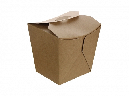 Noodle Box 11,5 x 10,5 x 8 cm (do makaronu / ryżu) - Opakowanie 10 szt.- Eco papier biały/kraft E.NB-10