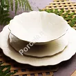 Komplet talerzy na 6 osób (18 el.) Chic - Floret White