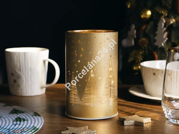 Szklana latarnia LED z timerem (14 cm) Altom Design - Gwiazdki Złota 07.LAT.1624 Szklana latarnia LED z timerem (14 cm) Altom Design - Gwiazdki Złota 07.LAT.1624