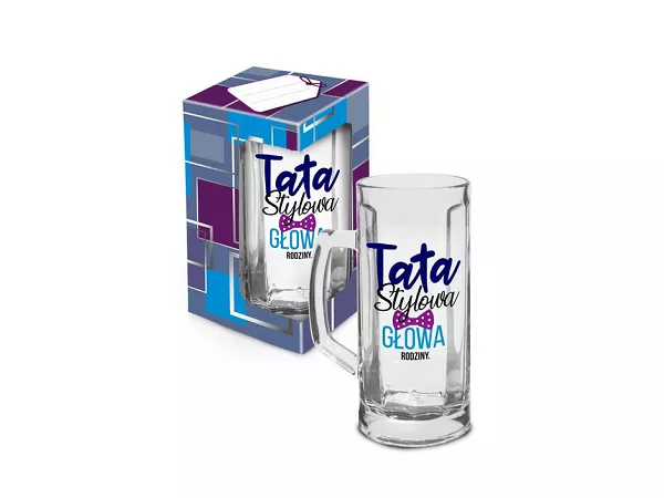 Kufel do piwa 500 ml BGtech - Tata Stylowa głowa rodziny 30.DO.209 Kufel do piwa 500 ml BGtech - Tata Stylowa głowa rodziny 30.DO.209