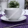 Serwis obiadowo - herbaciany na 12 osób (110 el) Chodzież - Yvette (Yvonne) E755 BIAŁA LINEA