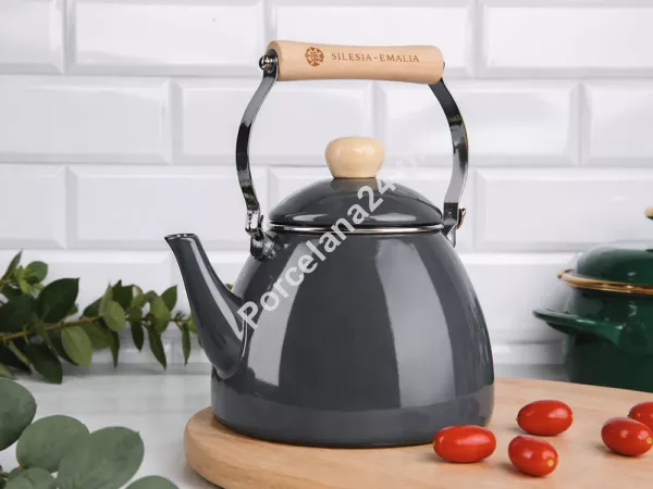 Czajnik emaliowany 2l Silesia Emalia - Lucjan szary 6.CZA.6651 Czajnik emaliowany 2l Silesia Emalia - Lucjan szary 6.CZA.6651