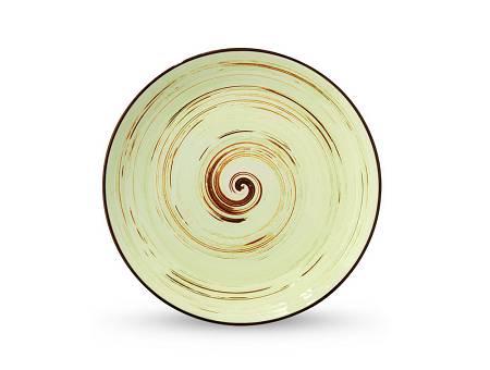 Talerz płytki 25,5 cm Wilmax - Spiral Pistacjowy 669114