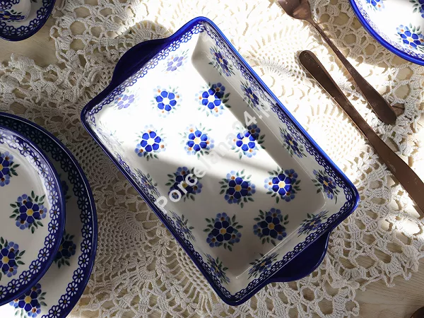 Naczynie do zapiekania 29 cm prostokątne Bolesławiec - Altmańska Polana gat. I Naczynie do zapiekania 29 cm prostokątne Bolesławiec - Altmańska Polana gat. I