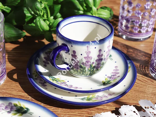 Komplet do kawy 6 osób (18el.) Bolesławiec - Lawendowy Zakątek Komplet do kawy 6 osób (18el.) Bolesławiec - Lawendowy Zakątek