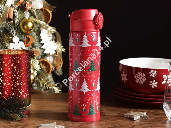 Termos ze stali nierdzewnej 0,45 l Altom Design - Choinki 07.TER.6102 Termos ze stali nierdzewnej 0,45 l Altom Design - Choinki 07.TER.6102