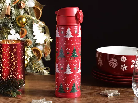 Termos ze stali nierdzewnej 0,45 l Altom Design - Choinki 07.TER.6102