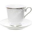 Filiżanka ze spodkiem do kawy 0,25 L / 14,5 cm Ćmielów - Astra B601 MARZENIE PLATYNOWE Gift Box