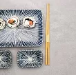 Zestaw do sushi dla 2 osób (4 el.) z pałeczkami Tokyo Design Studio - Tokusa Blue 33846