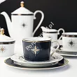 Garnitur do kawy na 6 osób (21 el.) Ćmielów - Jenny Nautilus White - Blue