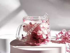 Szklanka termiczna z podwójną ścianką 0,18 L Ecarla - Hortensja Botanic Pink 20.SZK188